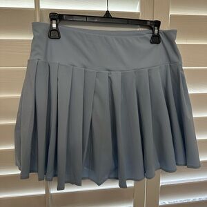 HALARA Light Blue Pleated Skater Skirt